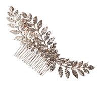 Lurrose Peigne à Cheveux Mariage en Alliage de Zinc Or, Accessoire Élégant pour Femmes, Style Délicat, Facile à Coiffer pour Cérémonies et Fêtes