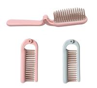 Lurrose Peigne de Coiffure Pliable Antistatique Bleu en Plastique, Accessoire Compact 2pcs pour Massage Cuir Chevelu et Soins Capillaires Quotidiens