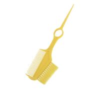 Lurrose Peigne de Coloration Cheveux Professionnel en Abs Jaune Pointe Fine pour Détails Précis et Usage Hygiénique, pour Routine de Teinture Capillaire Femmes