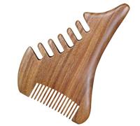 Lurrose Peigne de Massage Cuir Chevelu en Bois de Verawood, Antistatique, Facile à Transporter, pour Massage Relaxant et Soins Capillaires Quotidiens