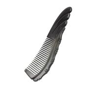 Lurrose Peigne en Corne Naturelle Antistatique 18 Cm Peigne de Massage à Dents Larges pour Cuir Chevelu Outil de Coiffage Doux Portable pour Femmes et Filles Soin Capillaire Quotidien