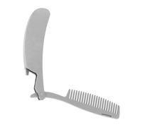 Lurrose Peigne Pliable en Acier Inoxydable Solide pour Barbe et Cheveux, Outil Portable Multifonctionnel Favorisant la Circulation Sanguine et Soulageant la Fatigue