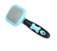 Lurrose Peigne Taille S pour Chien en Acier Inoxydable de Toilettage Bleu à Double Denture pour Enlever les Poils et Débris de Peau, pour Chambre