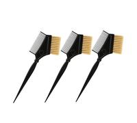 Lurrose Peignes de Coiffure et Noirs en Abs Manche Confortable Lot de 3 Outil de Teinture Capillaire Professionnel pour Salon de Coiffure Usage Personnel