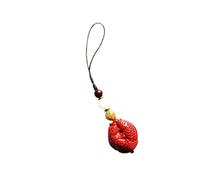 Lurrose Pendentif de Téléphone Chinois en Poisson Feng Shui Décoration Suspendue Cordon de Téléphone Portable Accessoire Sûr et Solide Élégant 1 Pièce pour Hommes et Femmes Rouge