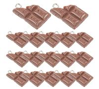 Lurrose Pendentifs en Chocolat Réalistes Légers et Décoratifs en Résine et Plastique Lot de 20 et Présents de Noël pour Bijoux DIY