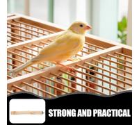 Lurrose Perchoir pour Perroquets Bois Naturel Tige Debout Robuste pour Cage Oiseaux Support de Jeu et Grattage pour Petits Oiseaux Accessoire Interactif pour Perroquets