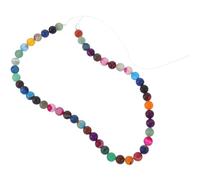 Lurrose Perles D'agate Rondes Naturelles pour Fabrication de Bijoux Diy, Surface Lisse, 47 Pièces Portables pour Bracelets et Colliers Créatifs