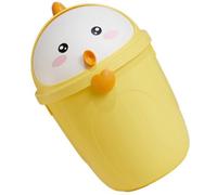 Lurrose Petite Poubelle de Chevet Forme Poussin Couvercle Anti-Odeur pour Bureau et Salle de Bain Design Compact