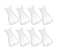 Lurrose Petites Bouteilles Coniques en Plastique Pp 50ml Échelle Précise et Col Étroit pour Laboratoire, Lot de 8 Pièces pour Expérimentation Scientifique