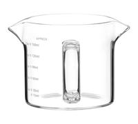 Lurrose Pichet à Lait Transparent avec Double Bec Verseur Verre Résistant et Multi-usage pour Café Jus et Yaourt pour Restaurant et Service à Thé