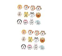 Lurrose Pièces Accessoires Photo Étape Importante Stickers Garçon Accessoires De Photographie De Bébé Pâte à Bosse Ventre Décalcomanies Ventre 1ère Année Animal Bébé Garçon