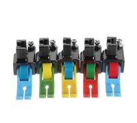 Lurrose Pied Presseur Étroit en Ptfe Antiadhésif pour Machine à Coudre, Lot de 5 Pieds-de-biche Rouleaux Colorés, pour Ourlet Roulé et Couture Précise, Accessoires Couture Solide