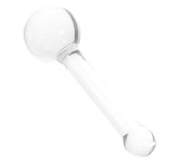 Lurrose Pilon en Cristal Transparent Petit Format, Outil Multi-usages pour Broyage de Poudres, Pigments et Herbes, Résistant Haute Température, Pilon à Moudre pour Maison Cuisine