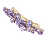 Lurrose Pince à Cheveux Strass Violet pour Femmes et Filles, Petite Barrette à Ressort Décorative, Accessoire Vintage Chic pour Cheveux Fins, Fêtes, Mariages et Coiffures Printanières