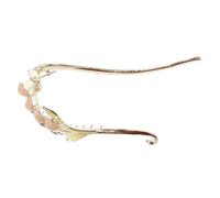 Lurrose Pince à Cheveux Torsadée Barrette à Fleurs Grosse Taille en Alliage Rose, Pince Banane Antidérapante pour Cheveux Épais et Fins, Accessoire Coiffure Chignon Élégant pour Femmes