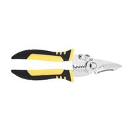 Lurrose Pince à Dénuder Multifonction, Ciseaux Coupe-Câbles et Sertisseuse, Acier Inoxydable Mécanisme à Ressort, Nez pour Électricien Professionnel et Bricoleur