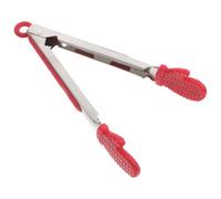 Lurrose Pince Alimentaire Multifonction en Silicone Rouge Forme Moufles de Noël Outil Cuisine Léger Manches Longs Pince à Aliments pour Servir Salade Grillades Lors de Fêtes et Repas