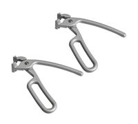 Lurrose Pince Anti-chaleur en Alliage D'aluminium 2pcs pour Plaques Chaudes et Plaques à Pizza, Pince de Levage Pratique Rangement Facile, pour Micro-ondes et Four