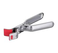 Lurrose Pince de préhension pour plats chauds - Pince de levage anti-brûlure en acier inoxydable pour four, cuiseur vapeur et plaques à pizza - Support antidérapant pour plats chauds de 18 cm (7