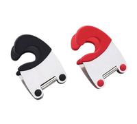 Lurrose Pince Porte-cuillère Couleur Aléatoire en Acier Inoxydable Silicone, Clip de Fixation pour Casserole Résistant la Chaleur, Support Pratique pour Ustensiles