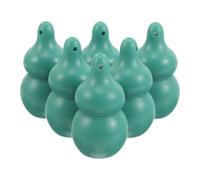 Lurrose Pinceau à Lèvres en Silicone Application Précise 6 Pièces Mini Pinceau Applicateur de Maquillage en Silicone Vert, Tête Ronde de Gourde, avec Capuchon Exfoliation Douce