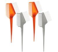 Lurrose Pinceau Prise en Main Facile Design Double-face pour Teinture Capillaire 4pcs pour Coloration Précise Poils et Peigne, Plastique et Fibre en Salon