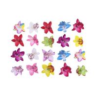 Lurrose Pinces à Cheveux Accessoire Coiffure Élégant en Tissu Soie Design Phalaenopsis Lot de 20 Bonnes Prises pour Filles et Femmes pour Différentes Occasions