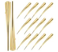 Lurrose Pinces à Cheveux Barrette Coiffure Grosse Taille Lot de 15 en Métal Doré Clips Alligator Décoratifs pour Femmes et Adolescentes pour Vie Quotidienne