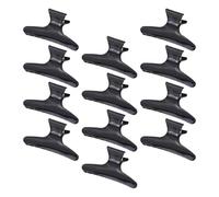 Lurrose Pinces à Cheveux Clips Solides sans Marques Noires 12pcs en Plastique pour Coiffure pour Usage Individuel et Salon