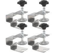 Lurrose Pinces de Fixation G-type en Inox 4 Pièces pour Façade de Tiroir, Clip Réglable pour Armoire, Installation Panneau Avant, Serrage Stable, Outil Manuel pour Meubles Bois