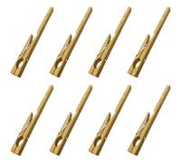 Lurrose Pinces serre clips en bambou 8 pièces marron, pour tubes à essai, équipement pour expériences scientifiques en laboratoire