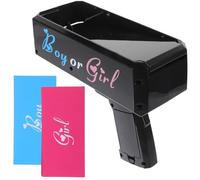 Lurrose Pistolet à Billets en Plastique Noir pour Révélation Bébé Accessoire de Fête Compact et Ludique Spray Décoratif pour Événements Boy Or Girl 1 Pièce