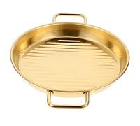 Lurrose Plaque Acier Inoxydable avec Poignées Plateau de Cuisson pour Maison Ustensile de Boulangerie Durable et Pratique