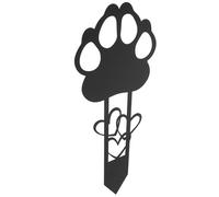 Lurrose Plaque Commémorative pour Animaux de Compagnie en Métal Résistant aux Intempéries Piquet de Jardin pour Chien Silhouette Panneau Commémoratif Extérieur pour Tombeau Décoration