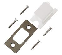 Lurrose Plaque de Renfort de Porte en Acier Inoxydable 1 Jeu Gâche Métallique Finition Bronze Antique, Compatible Portes Intérieures en Bois, Plaque de Gâche du Pêne Dormant