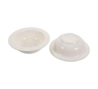 Lurrose Plateau D'aromathérapie en Céramique Blanc 2pcs Prévention des Déversements et Entretien Facile, Style Chapeau Décoratif pour Chauffe Cire Bougie