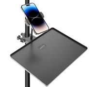 Lurrose Plateau Porte-microphone en Abs Fixation par Pince, Support de Pied de Microphone Noir, Résistance à L'usure, pour Streaming Live et Diffusion sur Téléphone Style Plusieurs styles