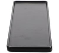 Lurrose Plateau Rectangulaire Organisateur Cosmétique Multifonction Noir en Céramique Surface Lisse pour Salle de Bain pour Réservoir de Toilette et Lavabo