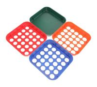 Lurrose Plateaux de Tri de Pièces en Plastique Robuste, Lot de 4, Codés par Couleur, pour Tri des Pièces de Monnaie, Outil Multi-usages pour Usage Quotidien et Gestion D'argenté