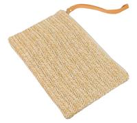 Lurrose Pochette en Paille Fermeture Éclair Élégante en Fibre de Polyester, Paquet à Main Pratique pour Femmes, Grosse Capacité, pour Promenade et Voyage