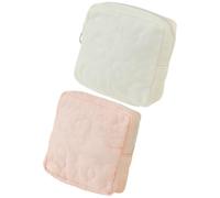 Lurrose Pochette Menstruelle pour Femmes 2 Pièces en Polyester Compacte et Multi-usage, pour L'école Bureau, Rangement Pratique pour Serviettes Hygiéniques