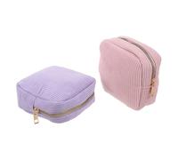 Lurrose Pochettes Menstruelles Petite Taille Lot de 2 en Velours Côtelé avec Compartiments Intérieurs pour Adolescentes et Femmes pour L'école Voyages