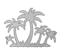 Lurrose Pochoir à Gaufrer Forme Cocotier en Acier au Carbone 8,5x6,3 Cm, Matrice de Découpe Métal pour Loisirs Créatifs Diy, Outil Artisanal pour Scrapbooking et Cartes Personnalisées