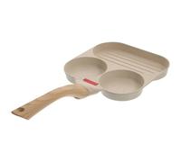 Lurrose Poêle Multifonction Antiadhésive pour Œufs et Pancakes, Revêtement sans Pfoa, Compatible Réchaud à Gaz et Électrique, Poêle à Omelette Compacte Cuisine, Camping et Randonnée