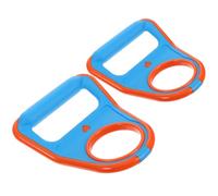 Lurrose Poignée de Levage Antidérapante pour Seau à Eau 10 L, Lot de 2, Plastique Robuste Orange et Bleu, Transporteur de Godets Ergonomique pour Bouteilles D'eau Lourdes Usage Camping,