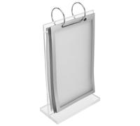 Lurrose Porte-afficheur de Menu Acrylique A6 Transparent, Structure à Feuilles Mobiles, Robuste et Gain de Place, Design Moderne pour Table de Restaurant ou Hôtel