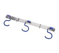 Lurrose Porte-balais Mural Multifonction sans Perçage en Acier Inoxydable Support 3 Balais 2 Crochets Crochets Muraux Cuisine et Salle de Bain Rangement Gain de Place Fixation sans Trou