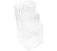 Lurrose Porte-brochures Mural en Acrylique Transparent 2 Niveaux Format A6, Organiseur Bureau pour Dossiers et Prospectus, Présentoir à Flyers Gain de Place, Rangement Mural Documents