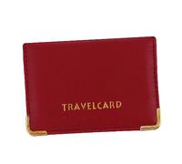 Lurrose Porte-Cartes De Protection en Cuir PU Rouge Foncé Ultra-Fin pour Cartes Bancaires, Manchon Anti-déchirure Et Étanche, Accessoire Voyage Pratique Et Professionnel